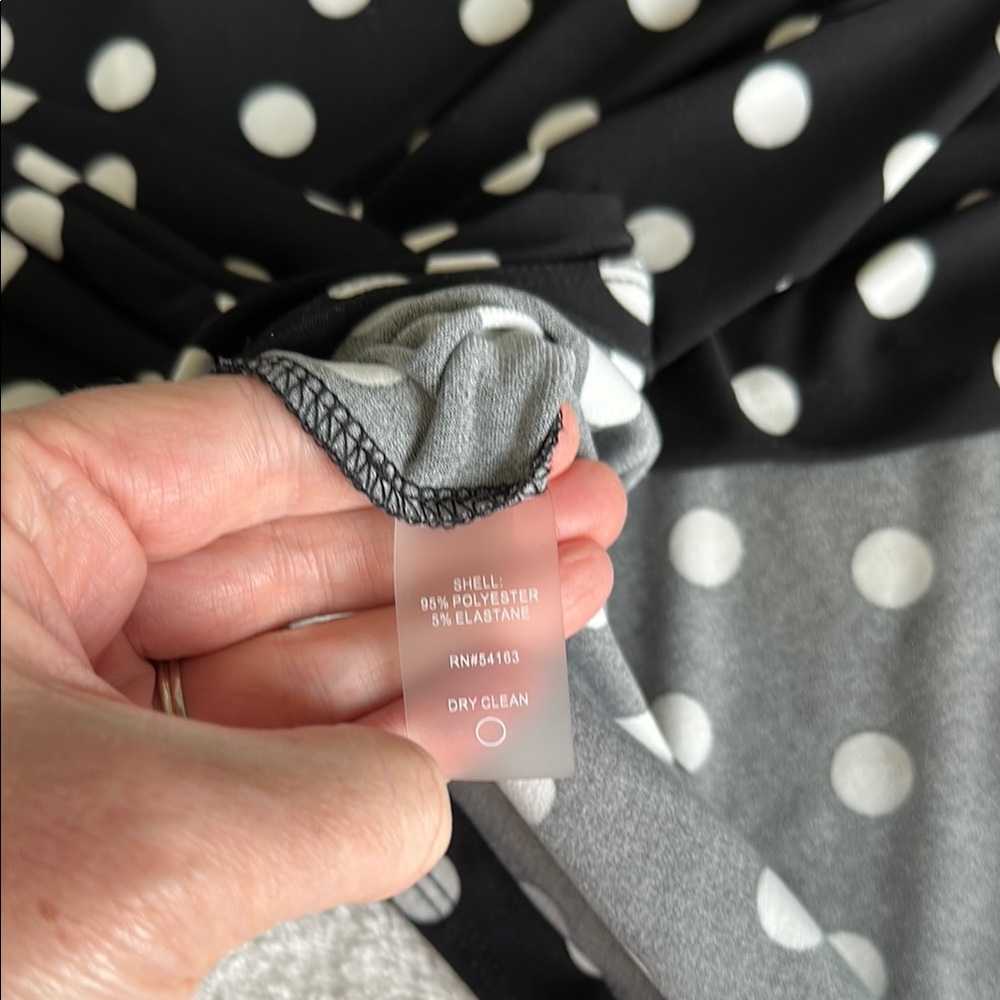 Tommy Hilfiger Polka Dot Black Shift Dress Size 6 - Picture 2 of 10